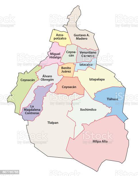 Mapa de la Cuidad de México con alcaldías 