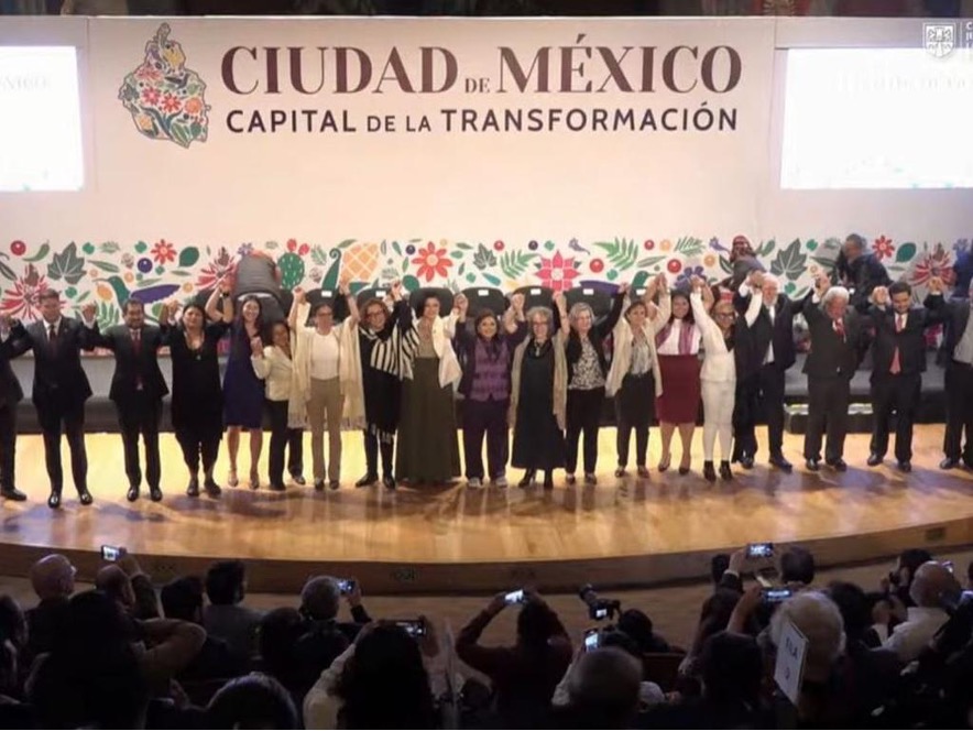 Clara Brugada, Jefa de gobierno electa de la CDMX, presentó a su gabinete. 