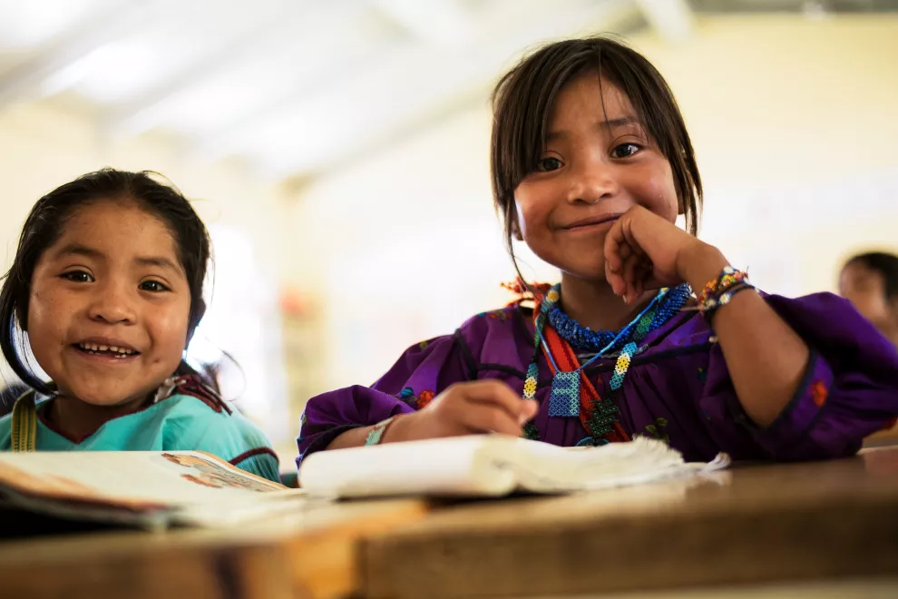 Niñas indigenas mexicanas