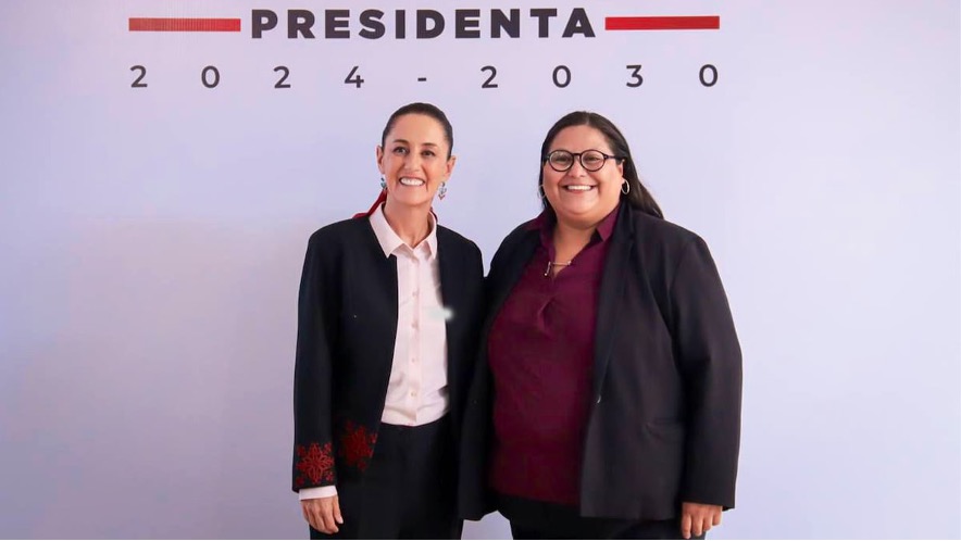 Claudia Sheinbaum y Citlalí Hernández 