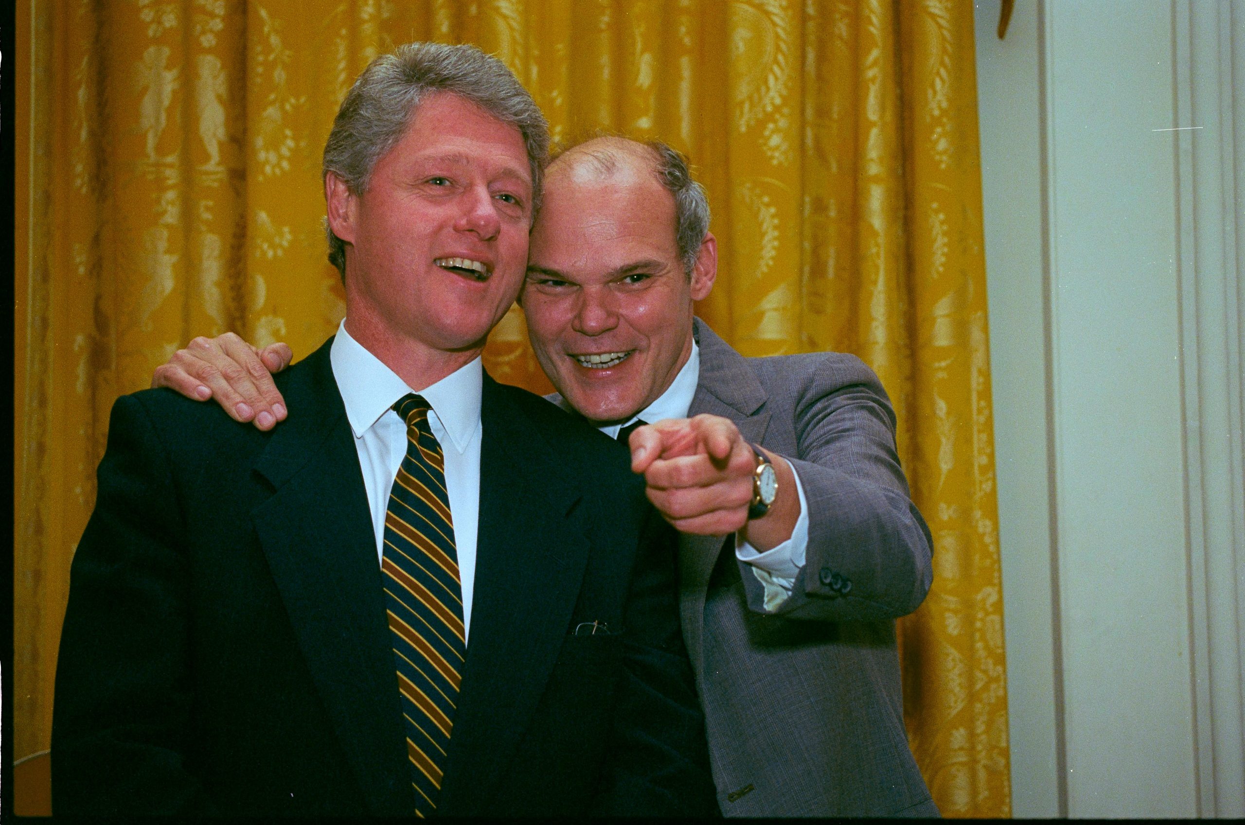 James Carville y Bill Clinton.